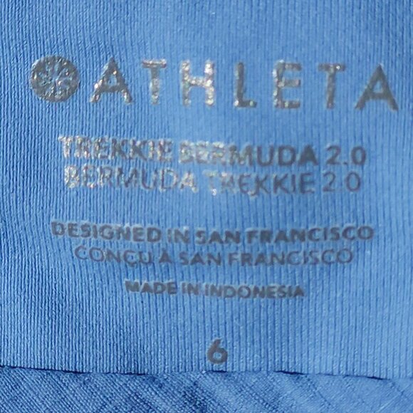 ATHLETA Trekkie Bermuda 2.0 Shorts Women's 6 Ripstop Lightweight Hiking Blue - Picture 3 of 11